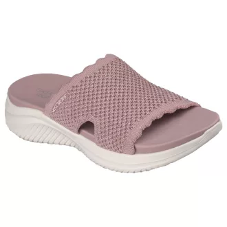   Skechers Ultra Flex 3.0 | Egybefejű női Skechers papucs párnázott Yoga Foam talpon rózsaszin