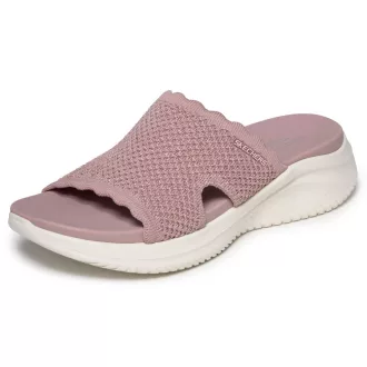   Skechers Ultra Flex 3.0 | Egybefejű női Skechers papucs párnázott Yoga Foam talpon rózsaszin