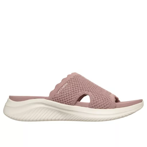 Skechers Ultra Flex 3.0 | Egybefejű női Skechers papucs párnázott Yoga Foam talpon rózsaszin