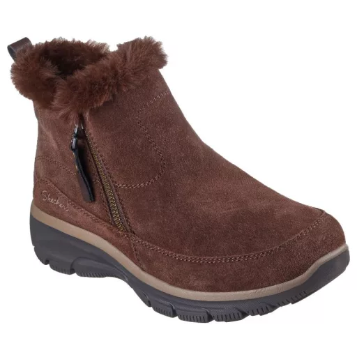 Skechers EASY GOING – Cool Zip bélelt bokacsizma barna