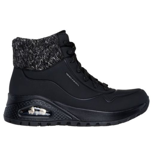 Skechers női Rugged UNO légpárnás bélelt csizma fekete I Darling Daze Black