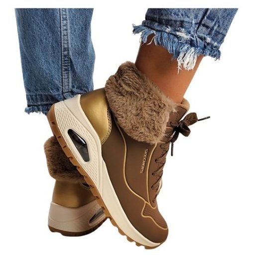  Skechers női Rugged UNO légpárnás bélelt csizma I Taupe
