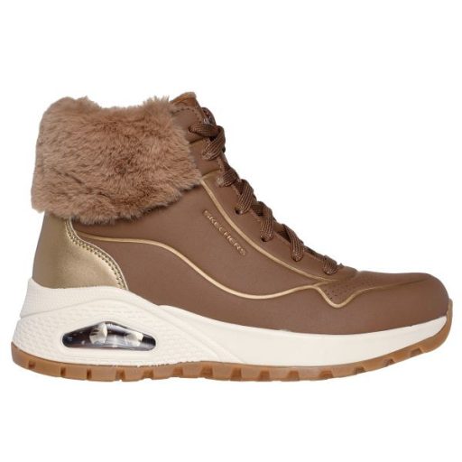  Skechers női Rugged UNO légpárnás bélelt csizma I Taupe