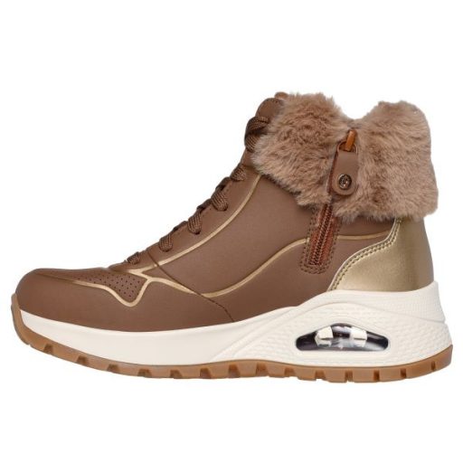  Skechers női Rugged UNO légpárnás bélelt csizma I Taupe