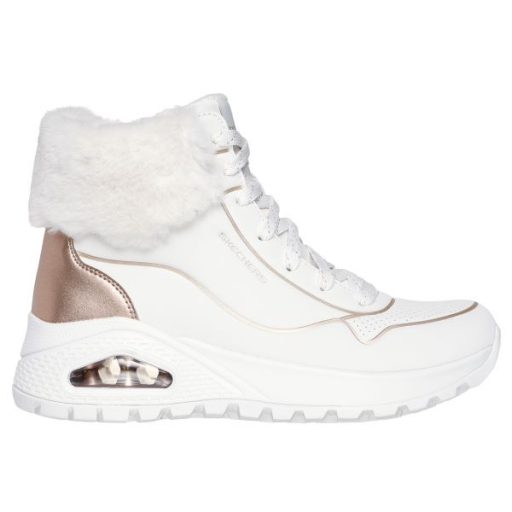 Skechers női Rugged UNO légpárnás bélelt csizma I White rose gold