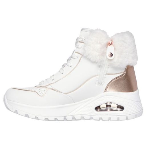 Skechers női Rugged UNO légpárnás bélelt csizma I White rose gold