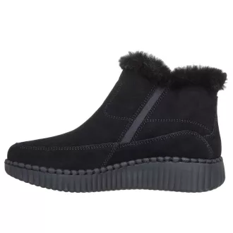   SKECHERS WILSHIRE BLVD -  Fresh Zip női bélelt bőr bokacipő fekete