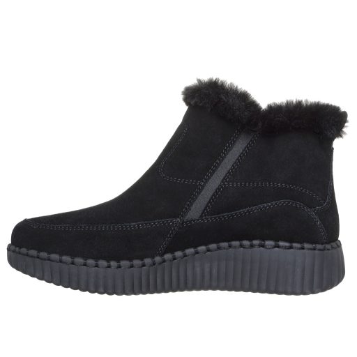 Skechers valódi bőr női bokacsizma fekete | Wilshire fresh zip
