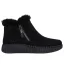 SKECHERS WILSHIRE BLVD -  Fresh Zip női bélelt bőr bokacipő fekete
