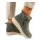 Skechers valódi bőr női bokacsizma olíva zöld | Wilshire fresh zip
