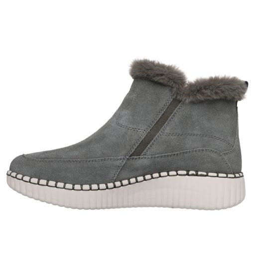 Skechers valódi bőr női bokacsizma olíva zöld | Wilshire fresh zip