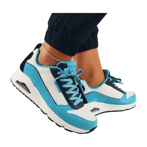 SKECHERS UNO TWO MUCH FUN TURQUOIS SPORTCIPŐ 177105