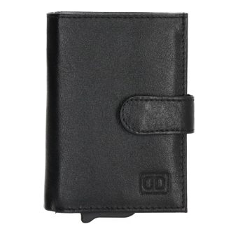 Hide and Stitches safety wallet fekete bőr biztonsági pénztárca - alumínium kártyatartókkal   Hide and Stitches safety wallet fekete bőr biztonsági pénztárca - alumínium kártyatartókkal
