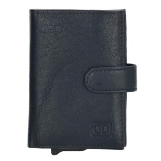 Hide and Stitches safety wallet tengerészkék bőr biztonsági pénztárca - alumínium kártyatartókkal   Hide and Stitches safety wallet tengerészkék bőr biztonsági pénztárca - alumínium kártyatartókkal