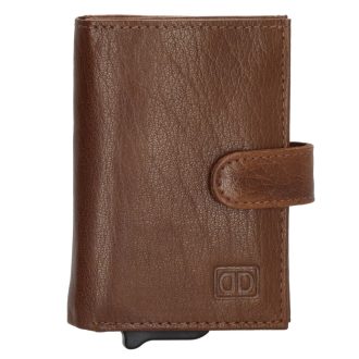 Hide and Stitches safety wallet barna bőr biztonsági pénztárca - alumínium kártyatartókkal   Hide and Stitches safety wallet barna bőr biztonsági pénztárca - alumínium kártyatartókkal