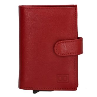 Hide and Stitches safety wallet piros női bőr biztonsági pénztárca - alumínium kártyatartókkal   Hide and Stitches safety wallet piros női bőr biztonsági pénztárca - alumínium kártyatartókkal