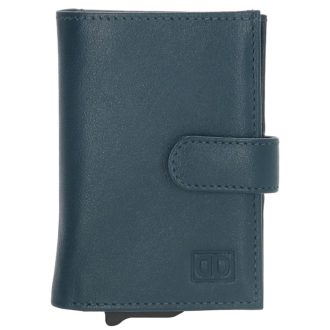 Hide and Stitches safety wallet farmerkék bőr biztonsági pénztárca - alumínium kártyatartókkal   Hide and Stitches safety wallet farmerkék bőr biztonsági pénztárca - alumínium kártyatartókkal