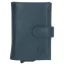 Hide and Stitches safety wallet farmerkék bőr biztonsági pénztárca - alumínium kártyatartókkal