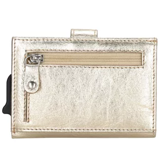   Hide and Stitches safety wallet arany női bőr biztonsági pénztárca - alumínium kártyatartókkal