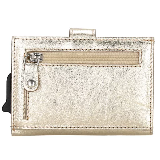Hide and Stitches safety wallet arany női bőr biztonsági pénztárca - alumínium kártyatartókkal
