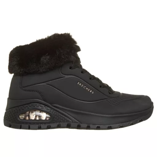 Skechers UNO Rugged – Arctic Avenue 190285 BBK fekete bélelt női magas szárú sportcipő