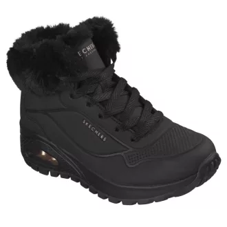   Skechers UNO Rugged – Arctic Avenue 190285 BBK fekete bélelt női magas szárú sportcipő