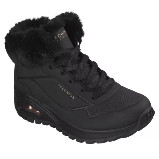 Skechers UNO Rugged – Arctic Avenue 190285 BBK fekete bélelt női magas szárú sportcipő