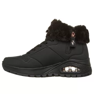   Skechers UNO Rugged – Arctic Avenue 190285 BBK fekete bélelt női magas szárú sportcipő