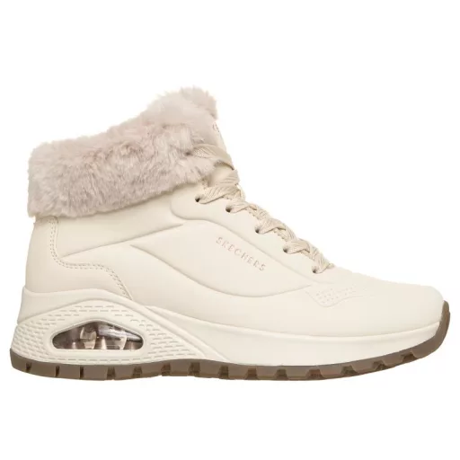 Skechers UNO Rugged – Arctic Avenue 190285 krémszínű bélelt női magas szárú sportcipő