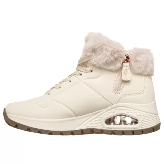   Skechers UNO Rugged – Arctic Avenue 190285 krémszínű bélelt női magas szárú sportcipő