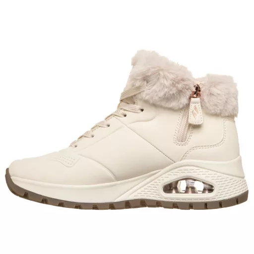 Skechers UNO Rugged – Arctic Avenue 190285 krémszínű bélelt női magas szárú sportcipő