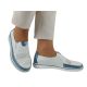 Laguna blue leather bebújós slip-on női cipő