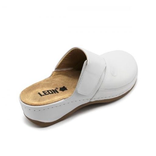 2019 Leon kivehető talpbetétes, tépőzáras bőr gyógyklumpa fehér