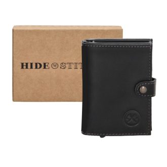 Hide and Stitches safety wallet fekete bőr férfi pénztárca   Hide and Stitches safety wallet fekete bőr férfi pénztárca