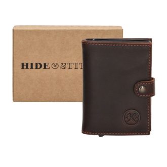 Hide and Stitches safety wallet sötétbarna férfi bőr pénztáca   Hide and Stitches safety wallet sötétbarna férfi bőr pénztáca