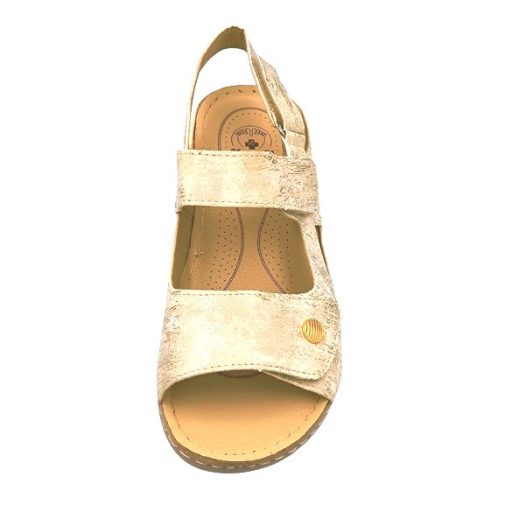 POSITANO lapos talpú női szandál tripla tépőzárral beige