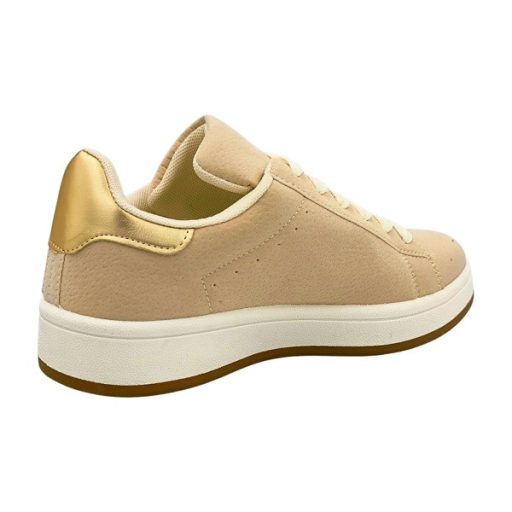 LOVE telitalpú beige-arany női sportcipő