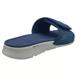   44-es utolsó pár!! Skechers férfi tépőzáras papucs kék-szürke | SKECHERS GO CONSISTENT 