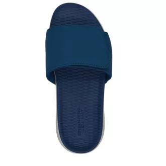   44-es utolsó pár!! Skechers férfi tépőzáras papucs kék-szürke | SKECHERS GO CONSISTENT 