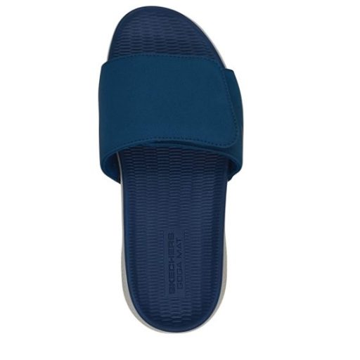 Skechers férfi tépőzáras papucs kék-szürke | SKECHERS GO CONSISTENT 