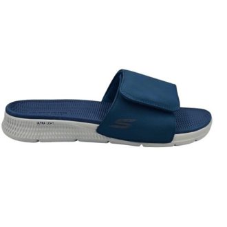   Skechers férfi tépőzáras papucs kék-szürke | SKECHERS GO CONSISTENT 