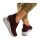 BURGUNDY LOVER elasztikus telitalpú női bebújós cipő