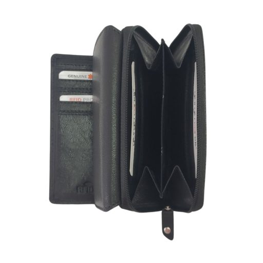 Giorgio Carelli bőr női fekete pénztárca RFID blokkolóval