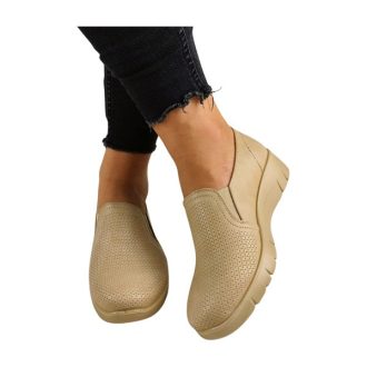 Sundell telitalpú női mokaszin bőr talpbetéttel beige Sundell telitalpú női mokaszin bőr talpbetéttel beige