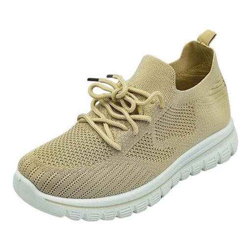 Basic női bebújós vászon cipő drapp