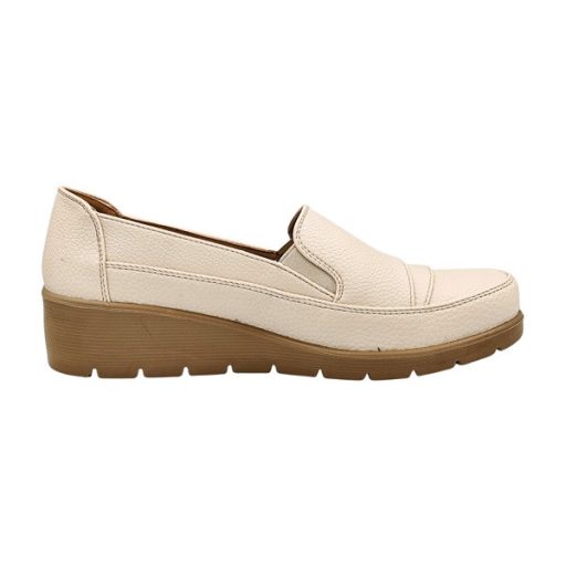 Audrey női mokaszin bőr talpbetéttel beige