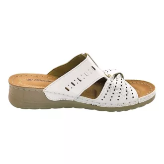 Comfort Bow Slide női papucs – ezüstfehér