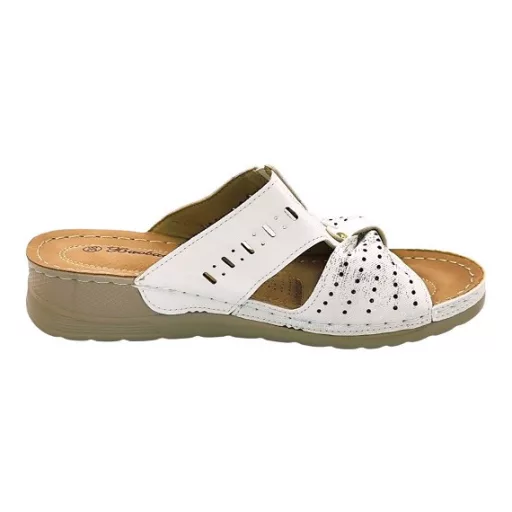 Comfort Bow Slide női papucs – ezüstfehér