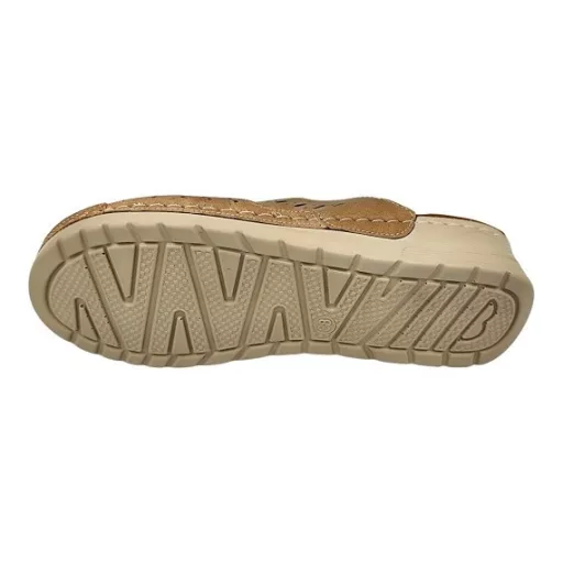 Comfort Bow Slide női papucs – aranybézs