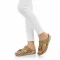 Comfort Bow Slide női papucs – aranybézs